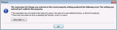 MSAccess error
